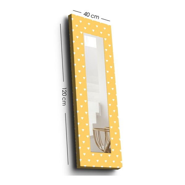 Sienas spogulis ar koka rāmi 40x120 cm – Wallity-image-2