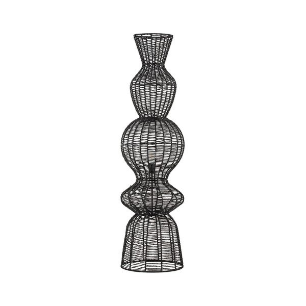 Matēti melna no virves stāvlampa (augstums 136 cm) Breena – Nova Luce