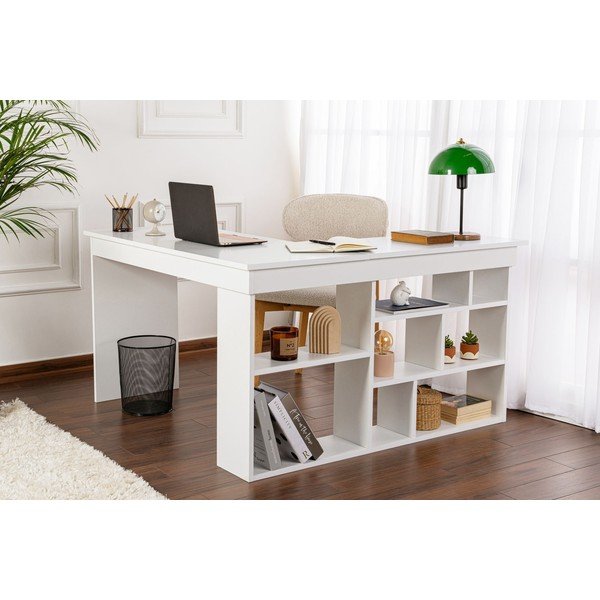 Matēts darba galds 120x130 cm Vesper – Kalune Design-image-2