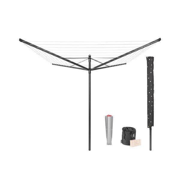 Antracīta pelēks dārza veļas žāvētājs 50 m Lift-O-Matic – Brabantia