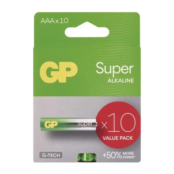 Sārmu baterijas 10 bateriju komplektā GP Super AAA - EMOS-image-1