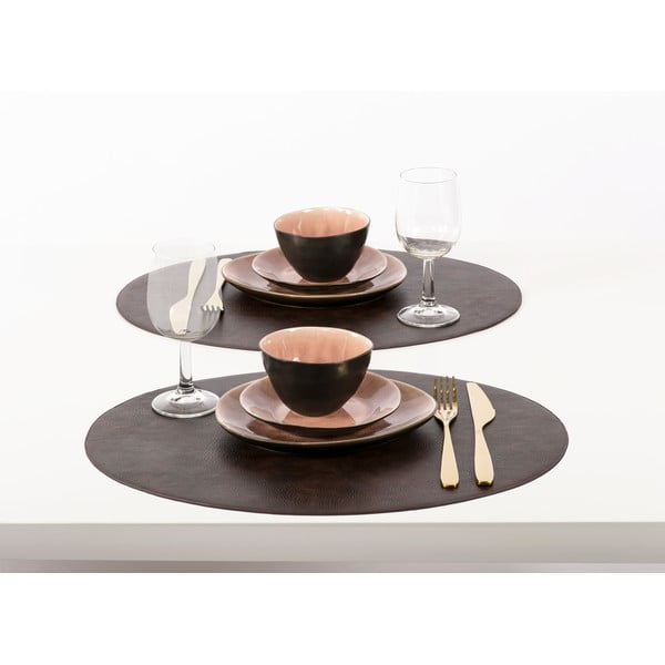 Tumši brūns ādas imitācijas paliktnis ZicZac Troja, 33 x 45 cm-image-2