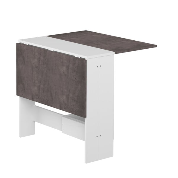 Izvelkams ēdamgalds ar betona imitācijas galda virsmu 76x28 cm Papillon – TemaHome