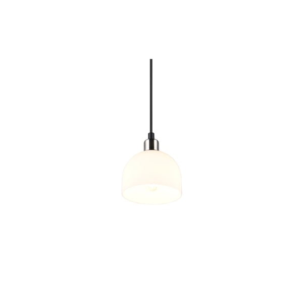Balta/sudraba krāsas piekaramā lampa ar stikla abažūru ø 12 cm Molly – Trio-image-3