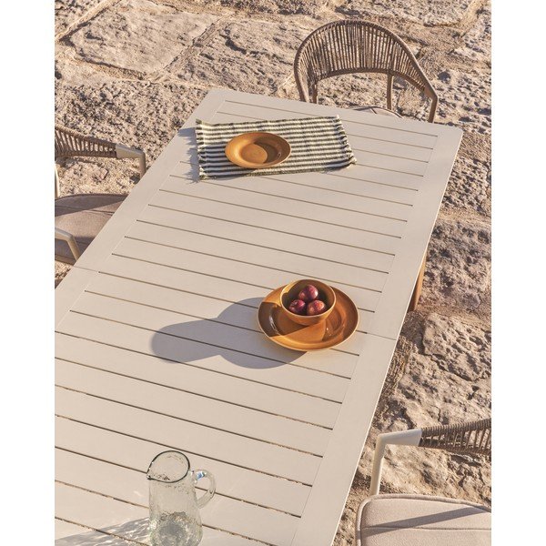 Metāla dārza ēdamgalds 100x233 cm Livorno – Kave Home-image-2