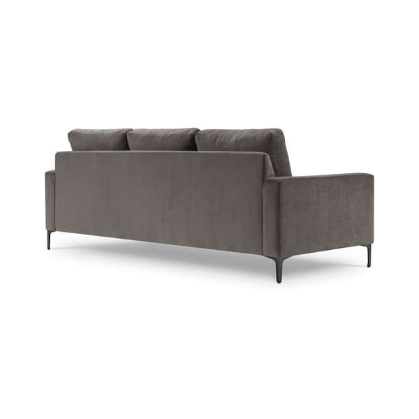 Pelēks samta dīvāns Kooko Home Harmony, 220 cm-image-3