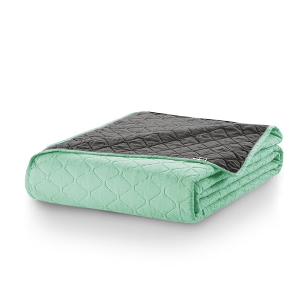 Gaiši zaļa divpusējs mikrošķiedras pārklājs DecoKing Axel, 240 x 260 cm-image-4