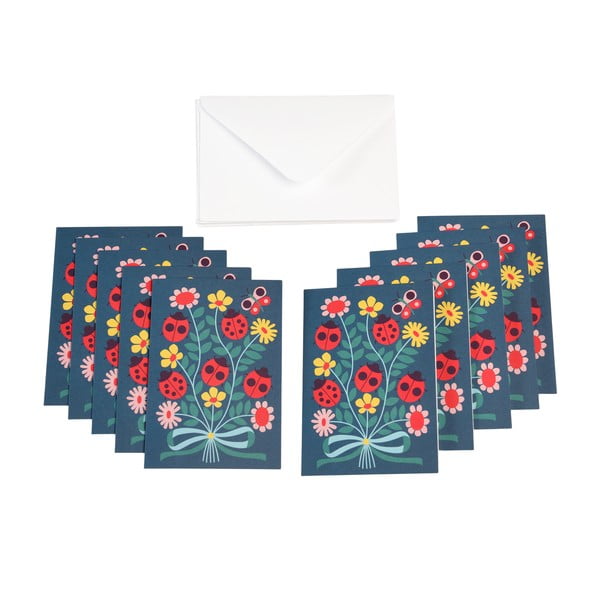 Apsveikuma kartītes (10 gab.) Ladybird – Rex London-image-1