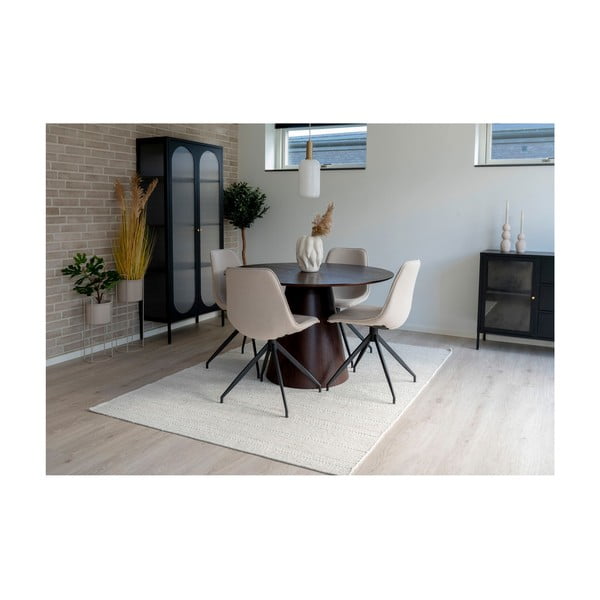 Apaļš ēdamgalds ar valrieksta koka imitācijas galda virsmu ø 120 cm Bolton – House Nordic-image-3