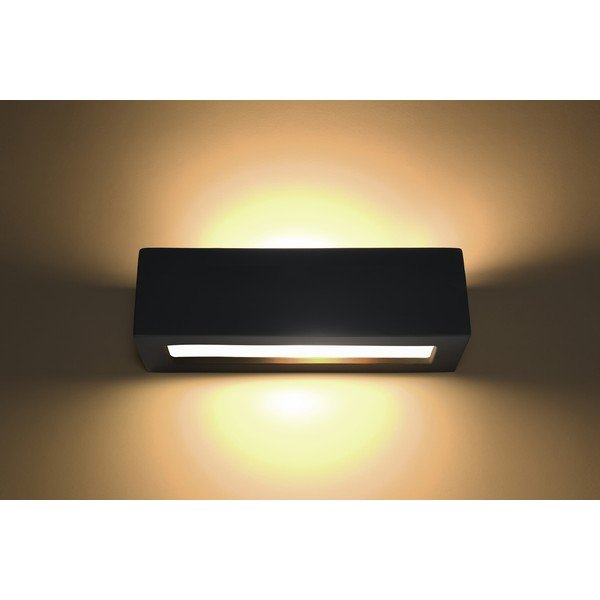 Melnas keramikas sienas lampa Sollux Vega-image-1