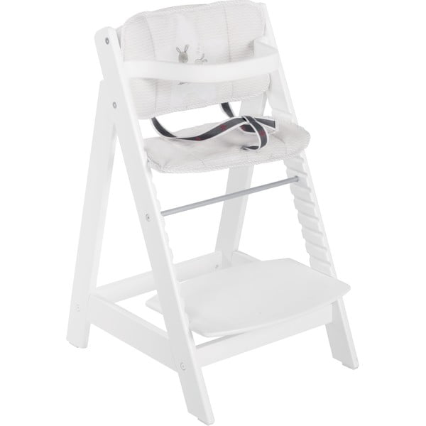 Balts bērnu pusdienu krēsliņa spilvens Fox & Bunny – Roba-image-1