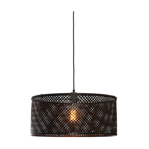 Melna piekaramā lampa ar bambusa abažūru ø 50 cm Java – Good&Mojo