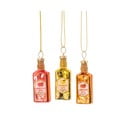 Stikla ar rokām izgatavoti Ziemassvētku eglītes rotājumi (3 gab.) ø 3 cm Gin Bottle – Sass & Belle