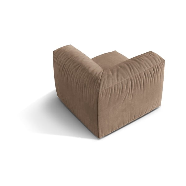 Gaiši brūna samta modulārā dīvāna daļa (ar maināmu stūri) Martina – Micadoni -image-2