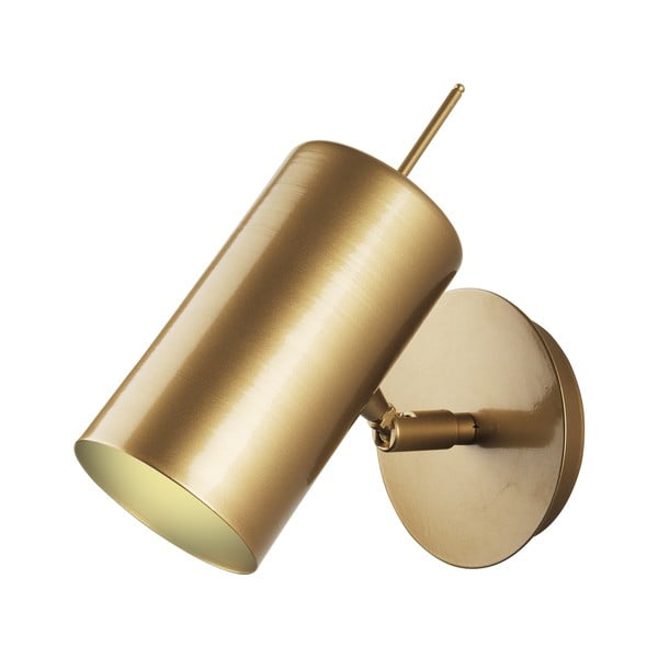 Sienas lampa zelta krāsā Squid Lighting Geo, augstums 23 cm