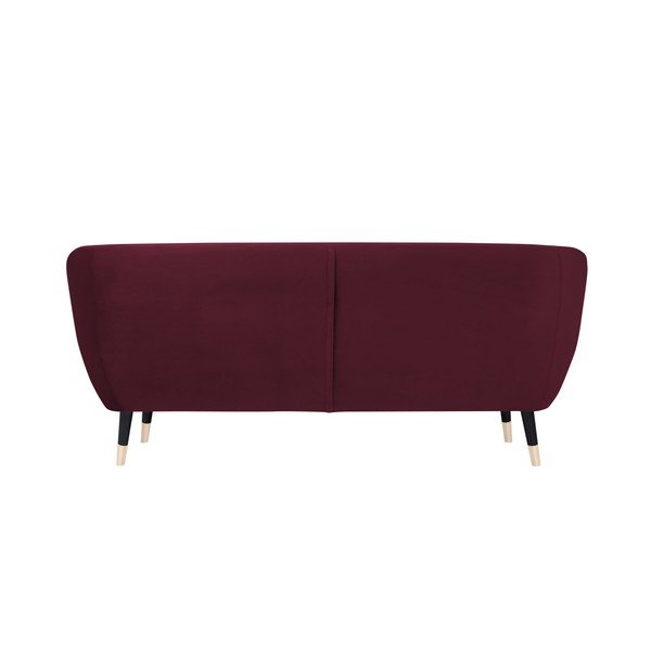 Vīna sarkans dīvāns ar melnām kājām Mazzini Sofas Amelie, 188 cm-image-4