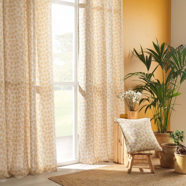 Dzeltens/balts aizkars 140x240 cm Maddy – douceur d'intérieur-image-3