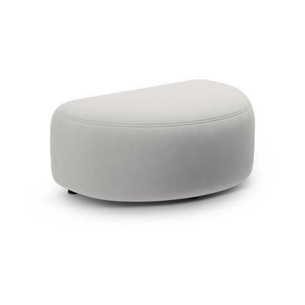 Gaiši pelēks samta kāju soliņš Kate – Micadoni 