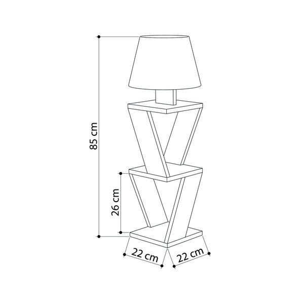 Balta brīvi stāvoša lampa Kozena White-image-2