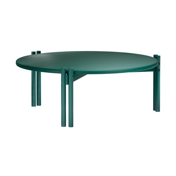 Zaļš priedes masīvkoka apaļš žurnālgaldiņš ø 80 cm Sticks – Karup Design-image-3