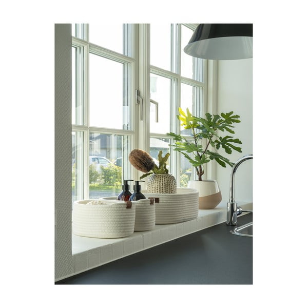 Vannas istabas tekstila uzglabāšanas grozi (3 gab.) 35x25x13 cm Jarana – House Nordic-image-1