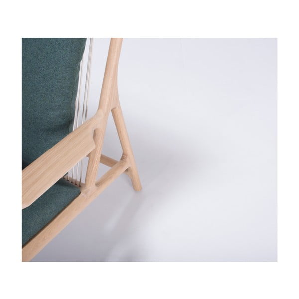 Ozolkoka krēsls ar zaļu auduma sēdekli Gazzda Dedo-image-3