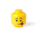 Dzeltena uzglabāšanas kaste LEGO® Silly Head, ⌀ 16,3 cm