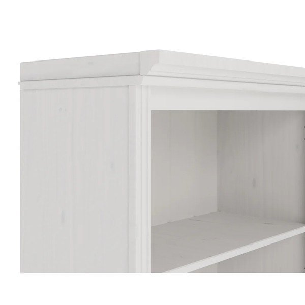 Balts priedes masīvkoka grāmatplaukts 74x118x35 cm Anita – Støraa-image-2