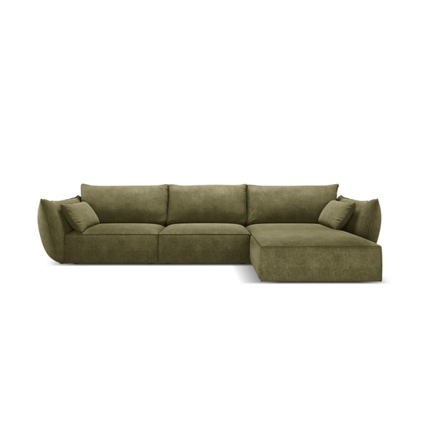 Zaļš stūra dīvāns (labais stūris) Vanda – Mazzini Sofas