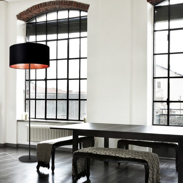 Melna un vara stāvlampa Sotto Luce MIKA Xl 1F-image-1