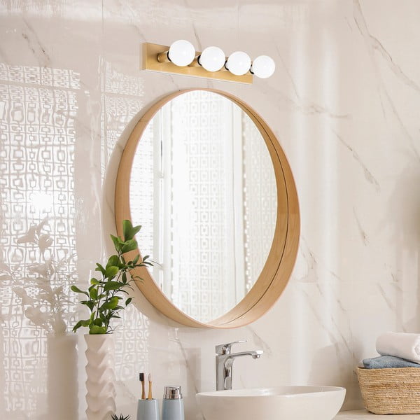 Zelta krāsas sienas lampa Mirro – Opviq lights-image-3