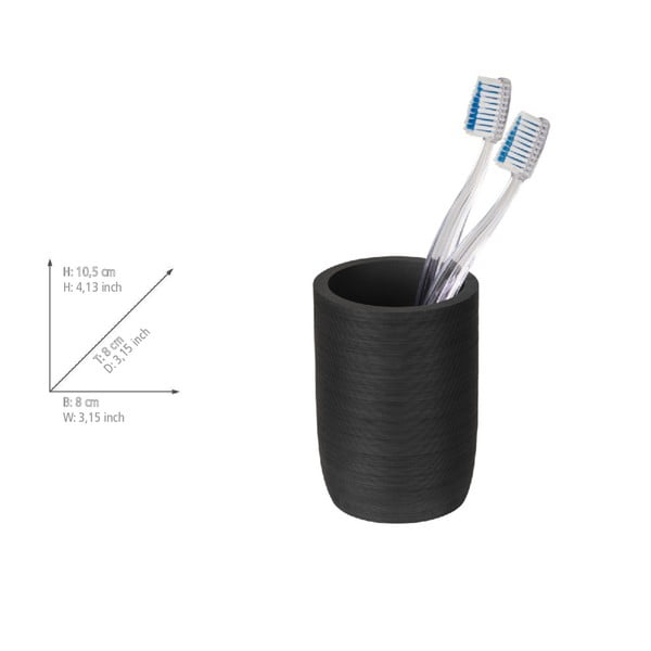 Melns polirezīna trauks zobu birstei Altavalle – Wenko-image-4