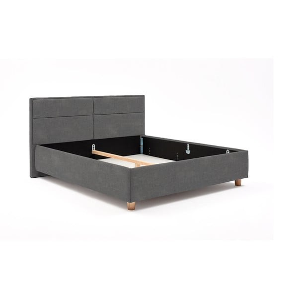 Gaiši pelēka divguļamā gulta ProSpánek Grace, 160 x 200 cm-image-2