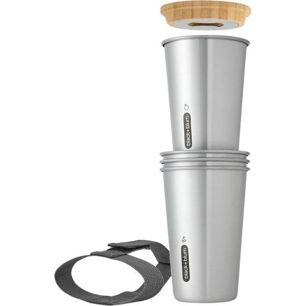 Sudraba krāsas nerūsējošā tērauda ceļojumu krūze 500 ml – Black + Blum-image-3