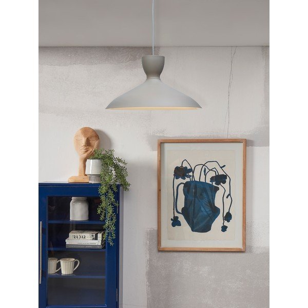 Pelēka piekaramā lampa ar metāla abažūru ø 40 cm Hanover – it's about RoMi-image-1