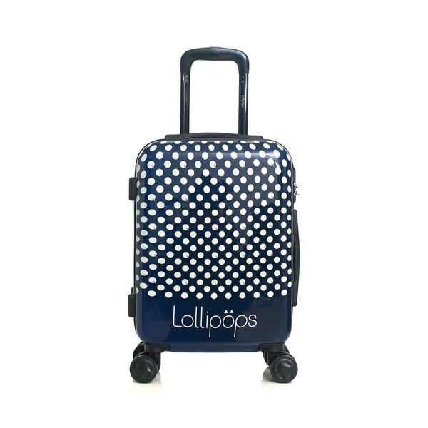 Zilas bagāžas somas uz 4 riteņiem un kofera komplekts Lollipops Penny-image-3