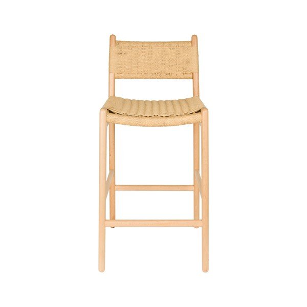 Gaiša dabīga toņa dižskābarža masīvkoka bāra krēsls (sēdekļa augstums 67,5 cm) Cecile – Dutchbone-image-2