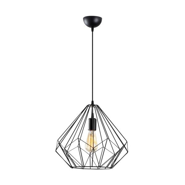 Melna piekaramā lampa ar metāla abažūru ø 37 cm Diamond – Opviq lights-image-2