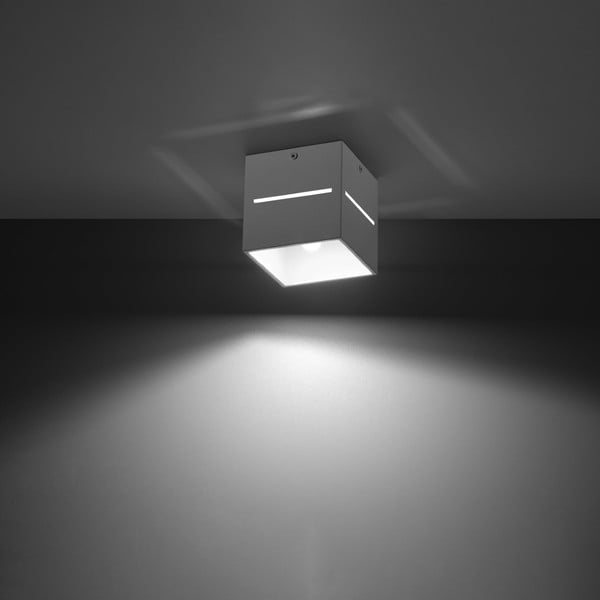 Balta griestu lampa ar metāla abažūru 10x10 cm Lorum – Sollux-image-2