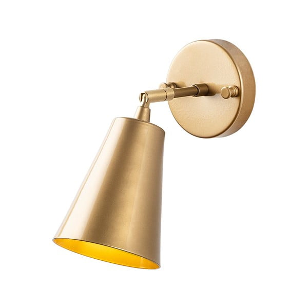 Zelta krāsas sienas lampa ø 10 cm Evander – Opviq lights