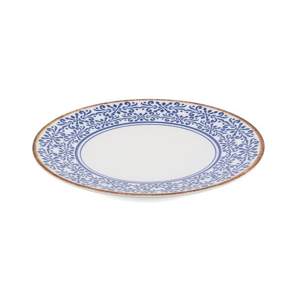 Balts/zils servēšanas porcelāna šķīvis ø 32 cm Azul – BonBistro-image-2