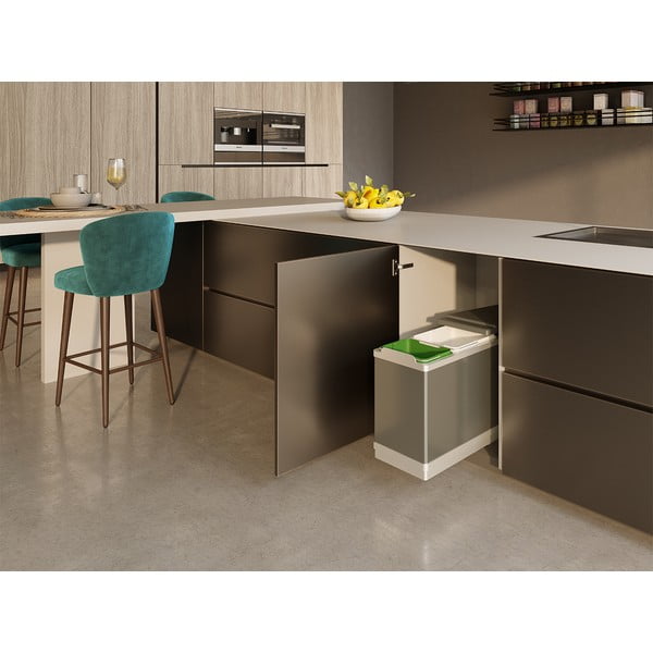 Plastmasas atkritumu tvertne šķirotiem atkritumiem/iebūvēta 16 + 10 l Tower – Elletipi-image-1