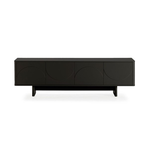 Melns TV galdiņš 180x55x40 cm Solei – MOME