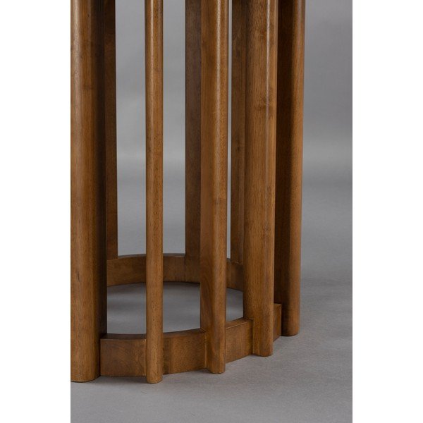 Apaļš ēdamgalds ar valrieksta koka imitācijas galda virsmu ø 120 cm Barlet – Dutchbone-image-1