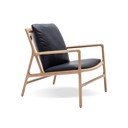 Melns/dabīga toņa ādas atpūtas krēsls Dedo – Gazzda