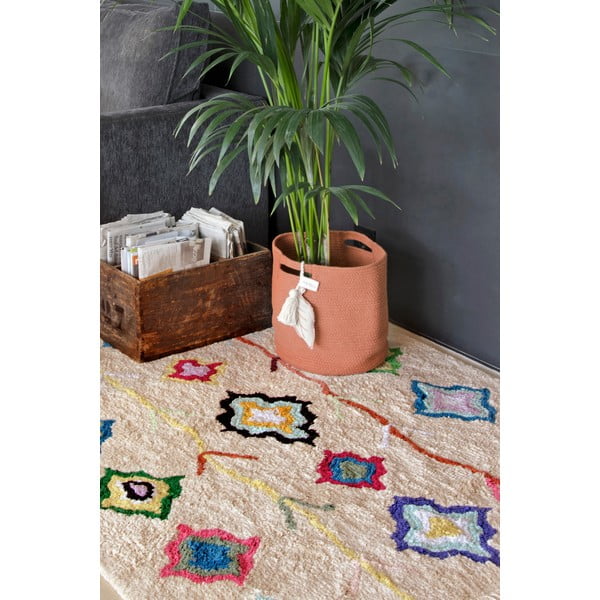 Krēmkrāsas mazgājams/ar rokām darināts kokvilnas paklājs 170x240 cm Kaarol – Lorena Canals-image-3