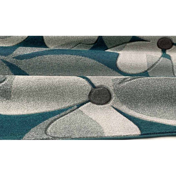 Paklājs Intarsio Floral Blue, 160x230 cm-image-1