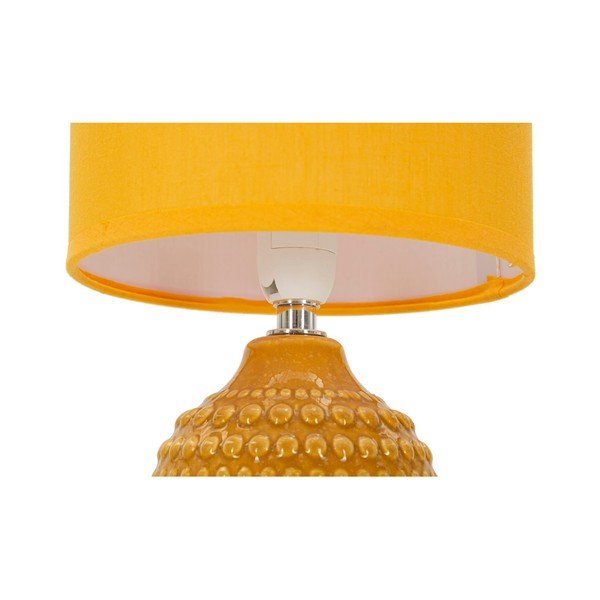 Sinepju dzeltena keramikas galda lampa ar auduma abažūru (augstums 30,5 cm) Points – Mauro Ferretti-image-4