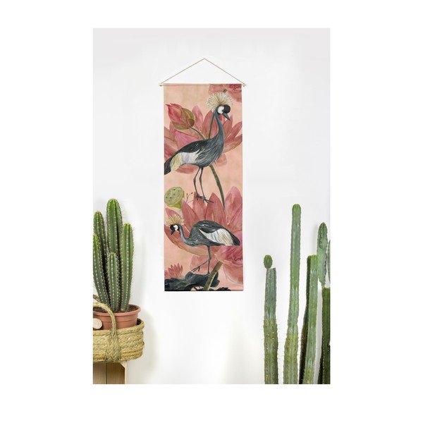 Gobelēns 40x155 cm Flores y Gruas – Madre Selva-image-1