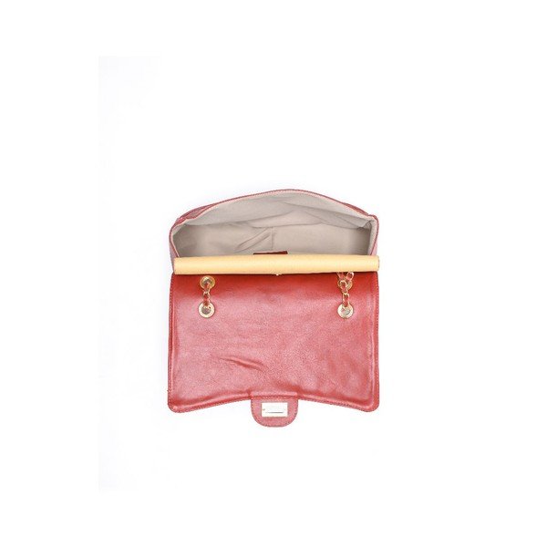 Casla ādas rokassoma, sarkana-image-1